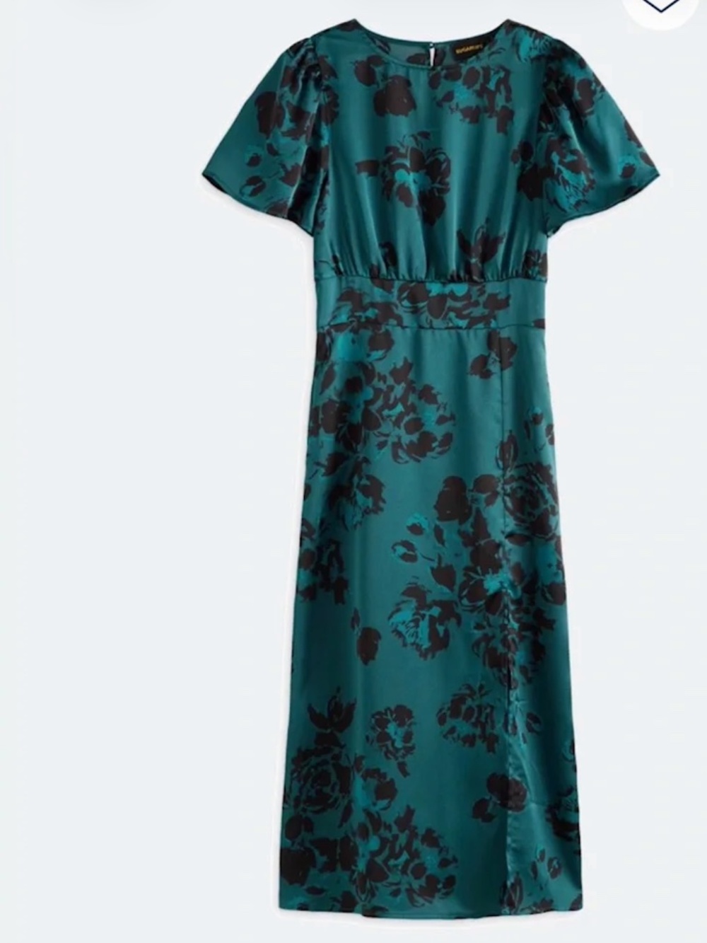 NWT Sugarlips Aurelia Keyhole Back Dress, dark green, small petite